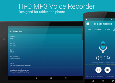 دانلود Hi-Q MP3 Voice Recorder Pro 2.4.2-b1 - برنامه ضبط صدا با کیفیت بالا برای اندروید