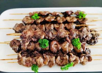 طرز تهیه کباب دل مرغ به 6 روش